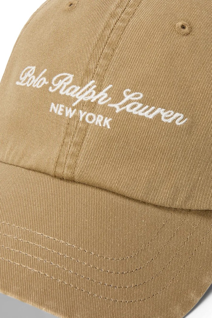 Akcesoria Polo Ralph Lauren Czapka z daszkiem męska bawełniana 710B26761 beżowy