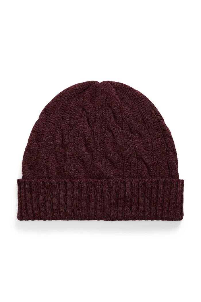 Polo Ralph Lauren Czapka męska wełniana 710B23668 bordowy AW26