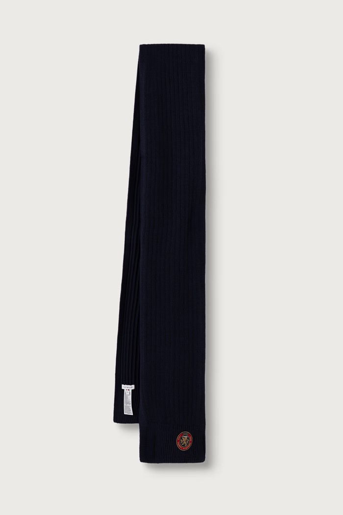 Čepice a šála pánská s příměsí vlny Tommy Hilfiger AM0AM14586 námořnická modř