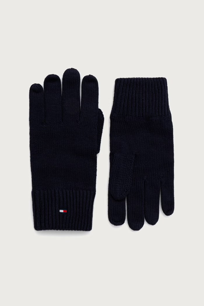 Dodatki Tommy Hilfiger Kapa in rokavice moške z dodatkom kašmirja AM0AM14585 mornarsko modra