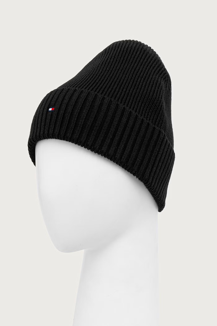 Kapa in rokavice moške z dodatkom kašmirja Tommy Hilfiger črna AM0AM14585