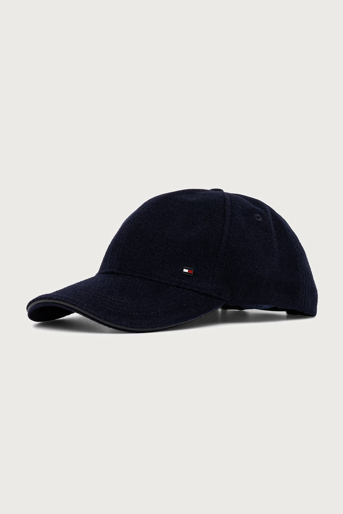 Tommy Hilfiger Kapa s šiltom moška volnena mornarsko modra AM0AM14851