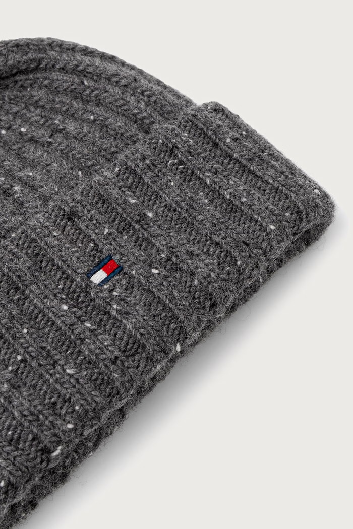 Dodaci Tommy Hilfiger Beanie kapa za muškarce s vunom AM0AM14710 siva