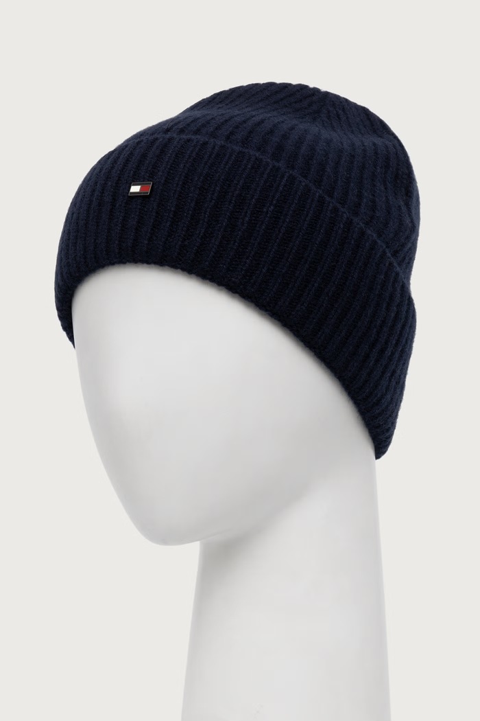 Tommy Hilfiger czapka męska kaszmirowa AM0AM14535 granatowy AW26