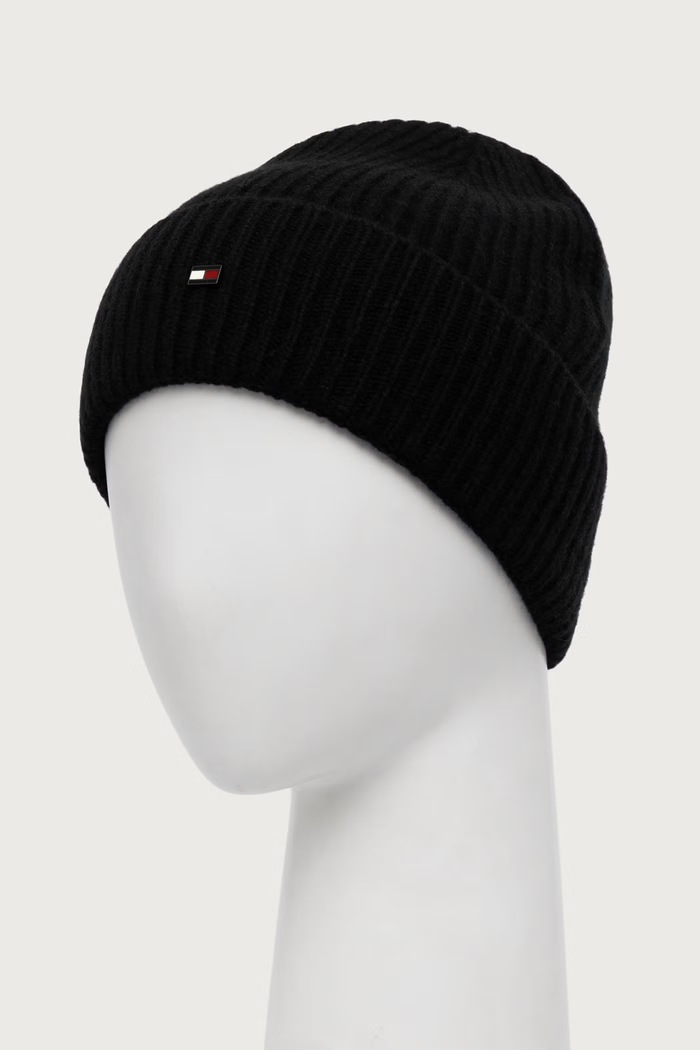 Tommy Hilfiger czapka męska kaszmirowa AM0AM14535 czarny AW26