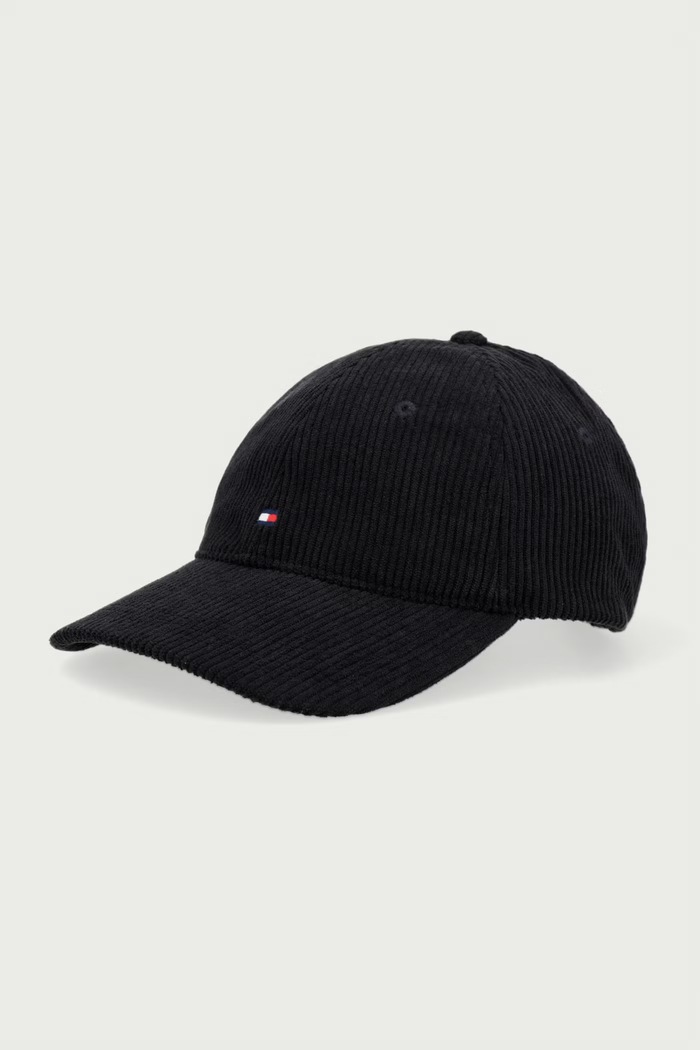 Tommy Hilfiger czapka bejsbolówka męska sztruksowa czarny AM0AM14530
