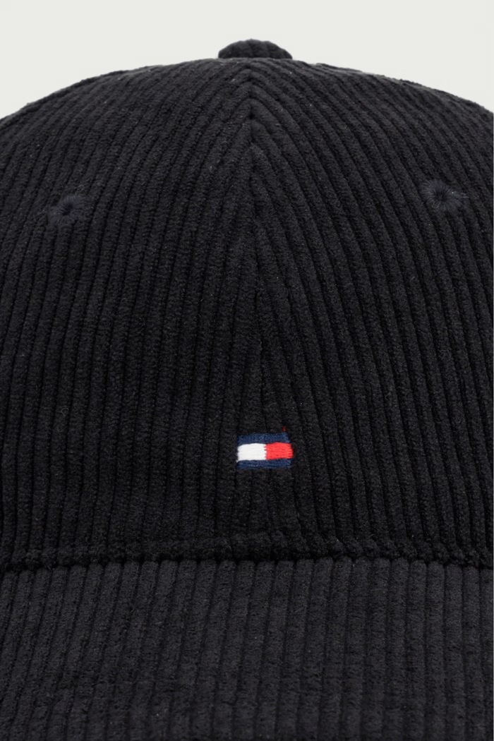 Tommy Hilfiger czapka bejsbolówka męska sztruksowa AM0AM14530 czarny AW26