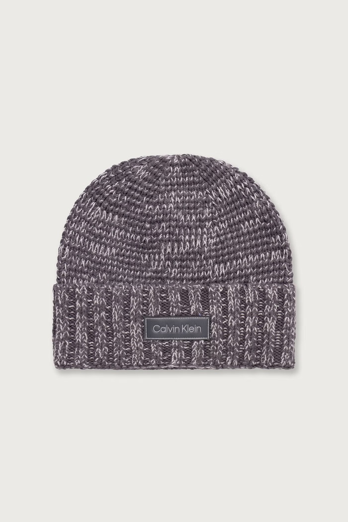 Calvin Klein Σκούφος beanie ανδρικός με βαμβάκι γκρί LV04D8112G