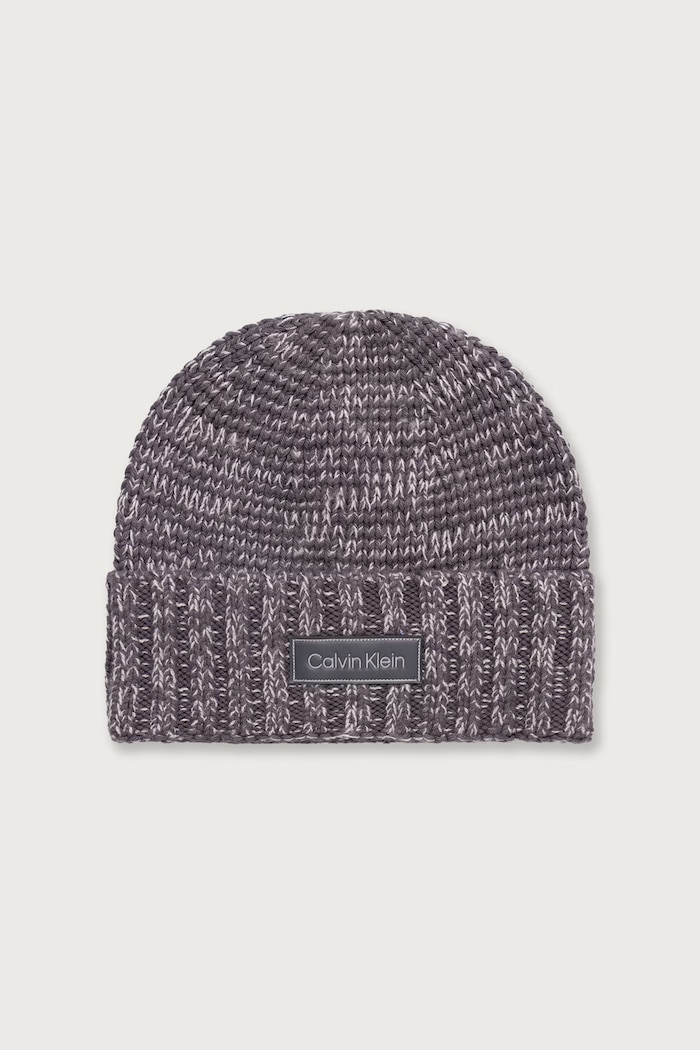 Calvin Klein Σκούφος beanie ανδρικός με βαμβάκι γκρί LV04D8112G