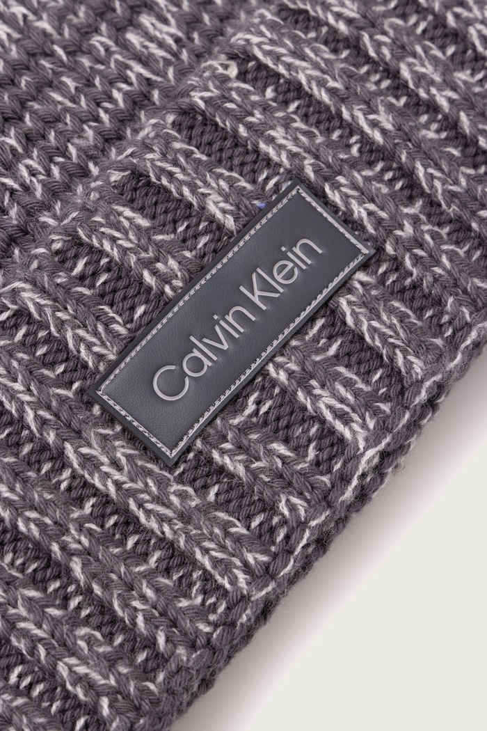 Αξεσουάρ Calvin Klein Σκούφος beanie ανδρικός με βαμβάκι LV04D8112G γκρί