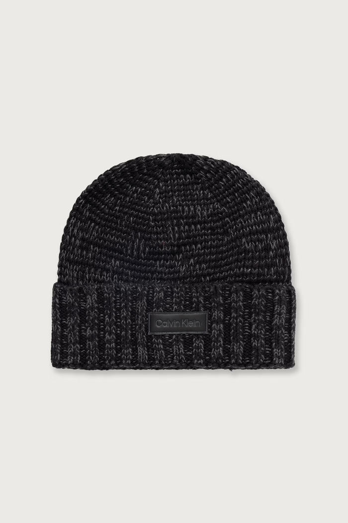 Calvin Klein Σκούφος beanie ανδρικός με βαμβάκι μαύρο LV04D8112G