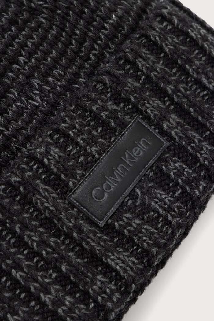 Αξεσουάρ Calvin Klein Σκούφος beanie ανδρικός με βαμβάκι LV04D8112G μαύρο
