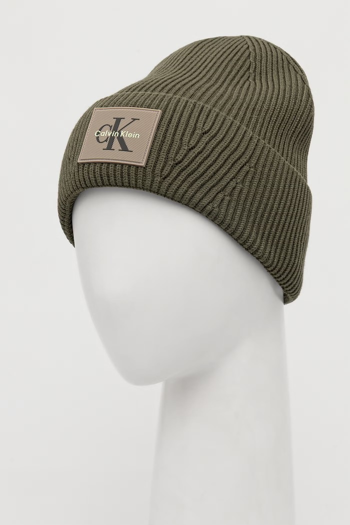 Calvin Klein Czapka męska LV04D8096G zielony AW26