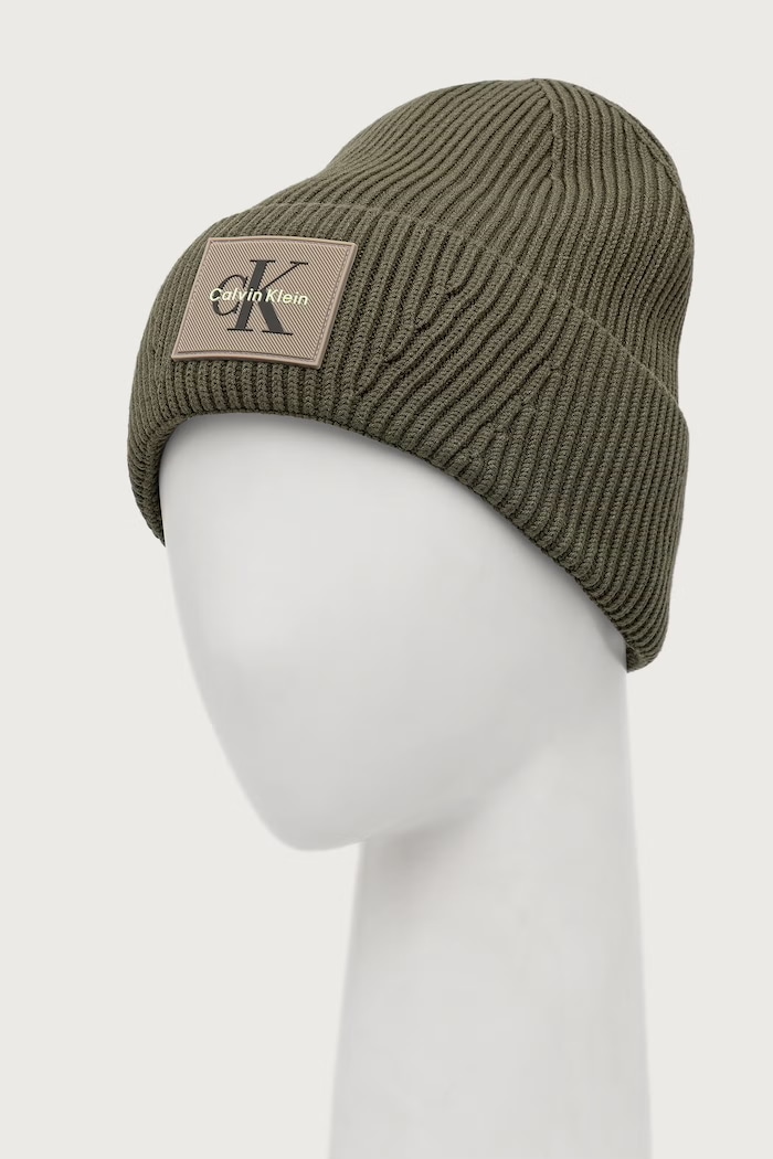 Calvin Klein Czapka męska LV04D8096G zielony AW26