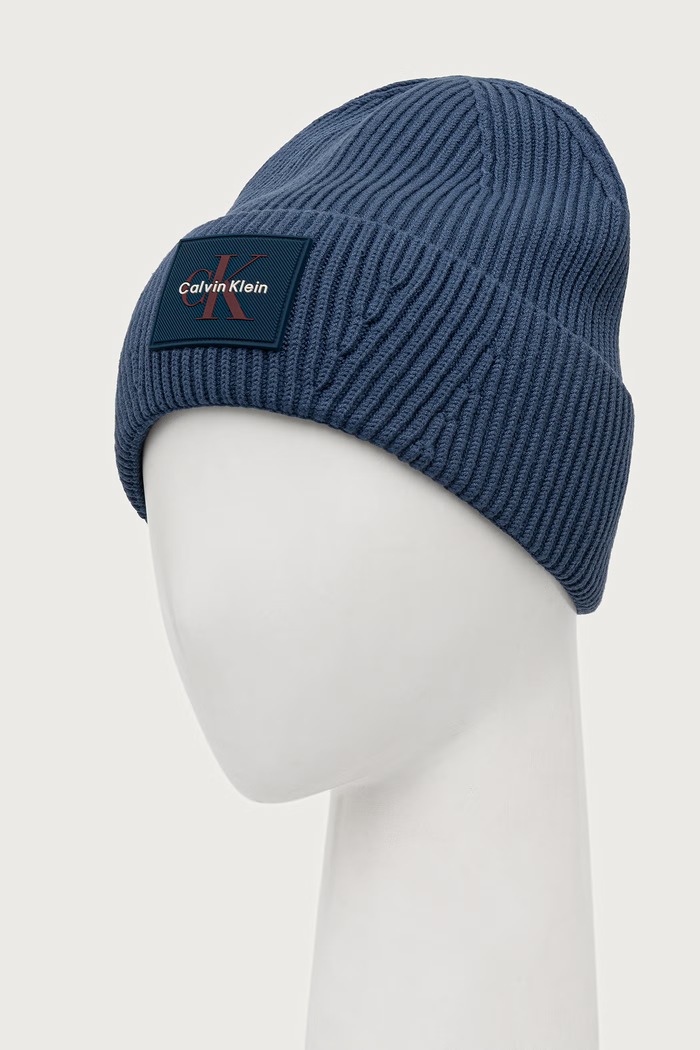 Calvin Klein Czapka męska LV04D8096G niebieski AW26