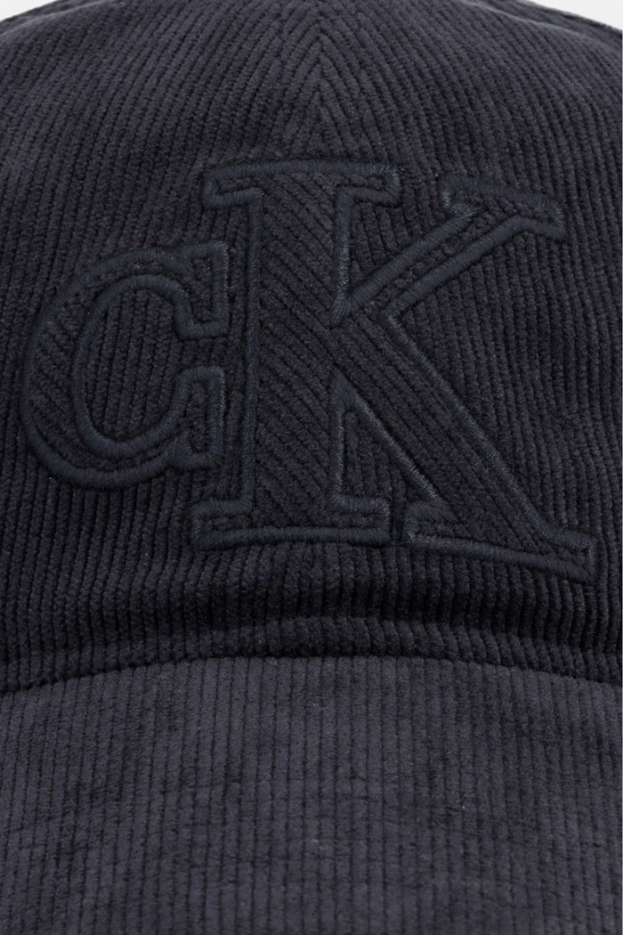 Calvin Klein czapka z daszkiem męska sztruksowa LV04D5127G czarny AW26