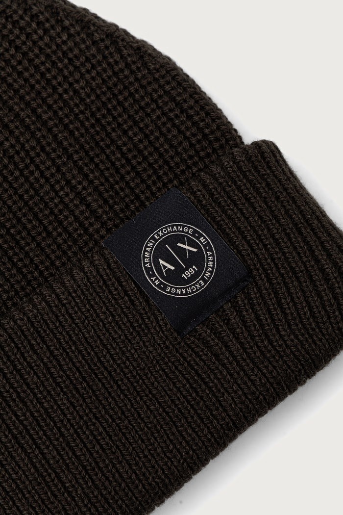 Doplňky Armani Exchange čepice pánská s příměsí vlny XM003589.AF14008 zelená