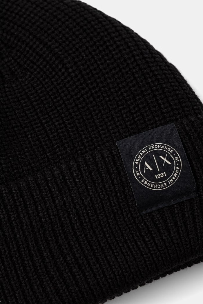 Dodaci Armani Exchange kapa za muškarce s dodatkom vune XM003589.AF14008 crna