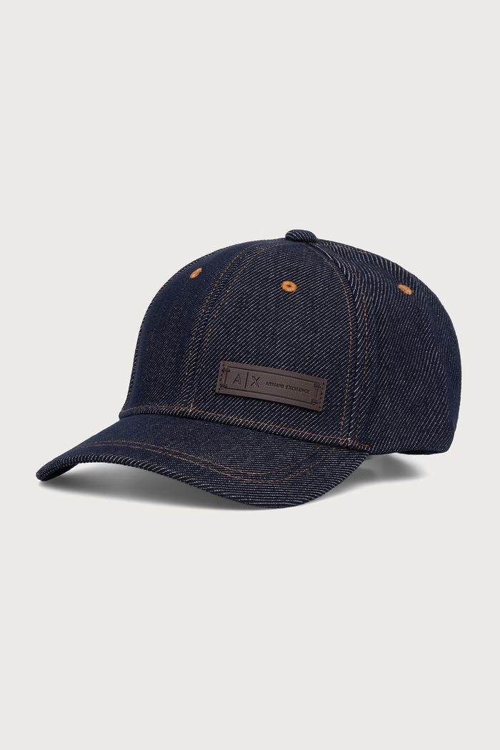 Armani Exchange czapka z daszkiem męska jeansowa granatowy XM003234.AF27235