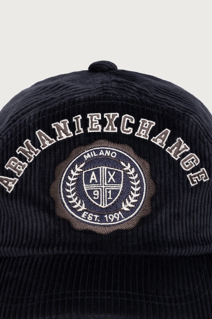 Armani Exchange бейсболка чоловіча з бавовною XM003198.AF27114 темно-синій AW26