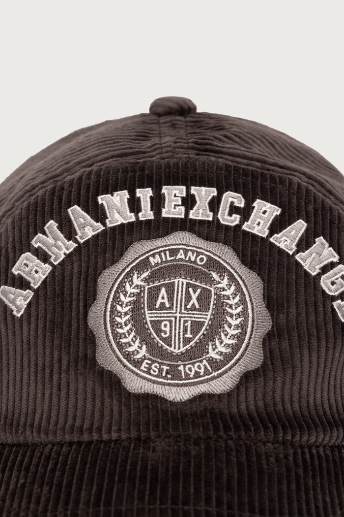 Armani Exchange czapka bejsbolówka męska z bawełną XM003198.AF27114 brązowy AW26