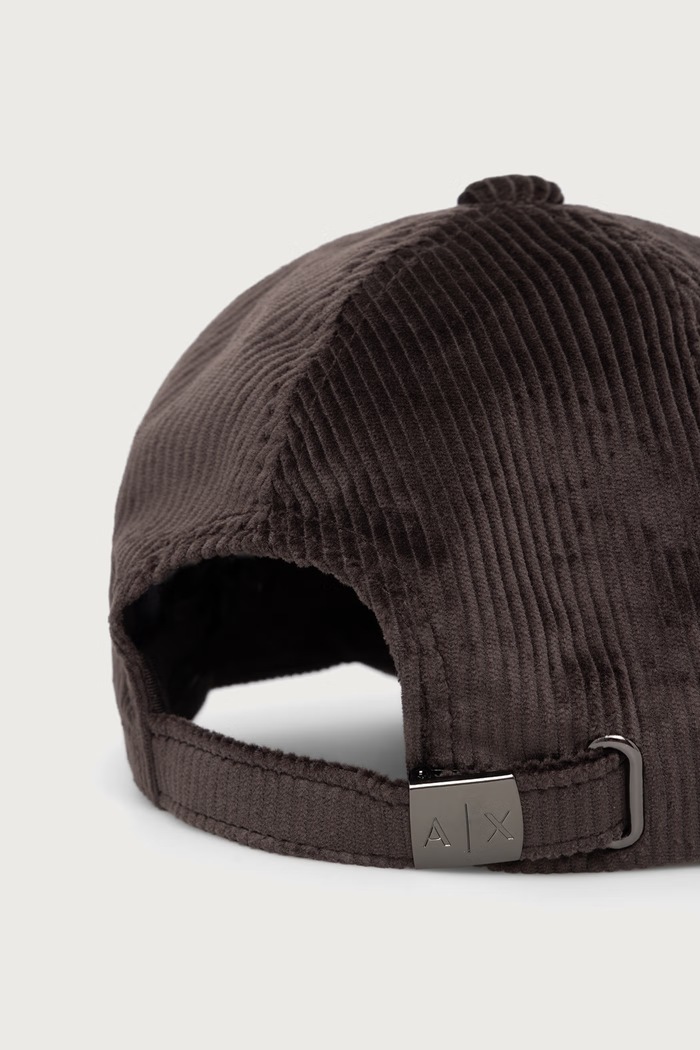 Akcesoria Armani Exchange czapka bejsbolówka męska z bawełną XM003198.AF27114 brązowy
