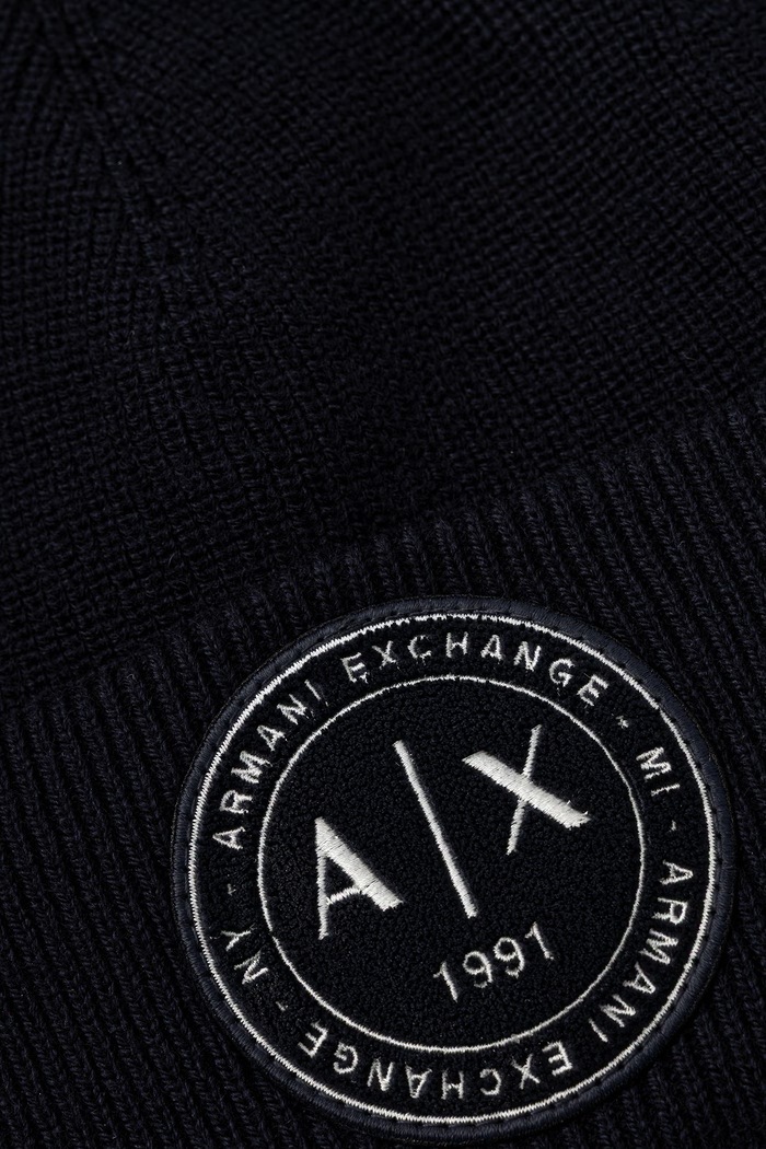 Armani Exchange čiapka pánska s vlnou XM003123.AF10348 tmavomodrá AW26