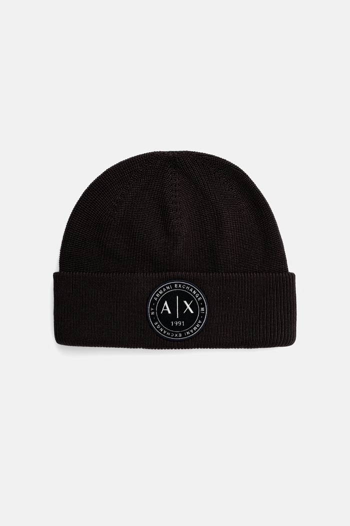 Armani Exchange kapa za muškarce s vunom smeđa XM003123.AF10348