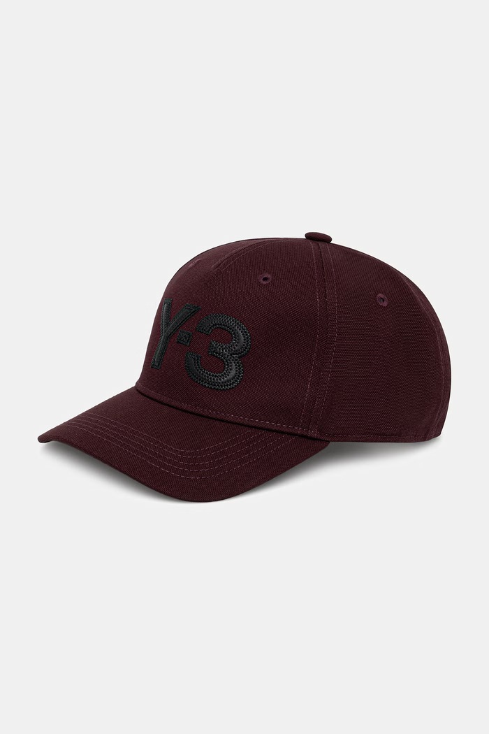 Y-3 LOGO CAP czapka bejsbolówka bawełniana męska bordowy KW9699