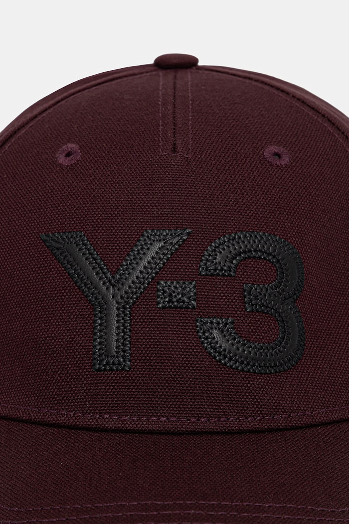 Y-3 LOGO CAP czapka bejsbolówka bawełniana męska KW9699 bordowy AW26