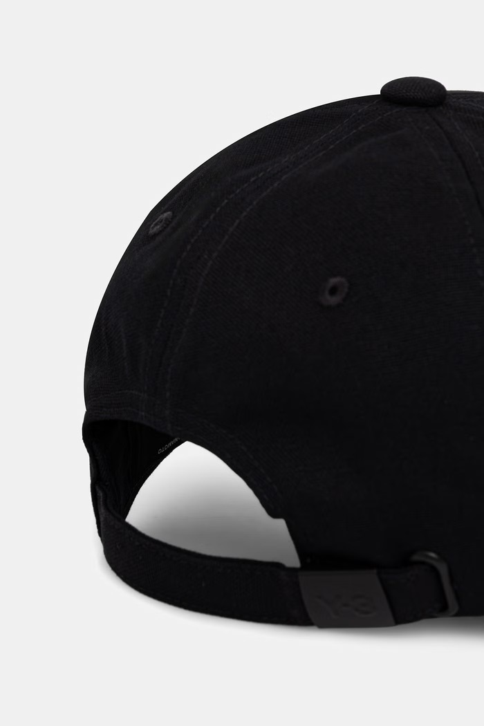 Akcesoria Y-3 LOGO CAP czapka bejsbolówka bawełniana męska KW9698 czarny