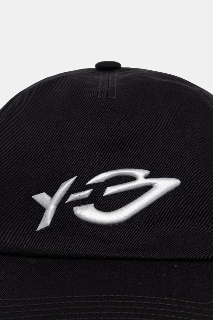 Y-3 BIG LG CAP czapka z daszkiem bawełniana męska KT7411 czarny AW26