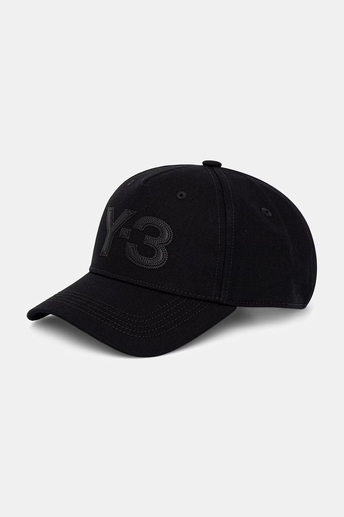 Y-3 LOGO CAP czapka bejsbolówka bawełniana męska czarny KT0567