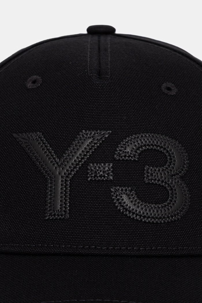Y-3 LOGO CAP czapka bejsbolówka bawełniana męska KT0567 czarny AW26