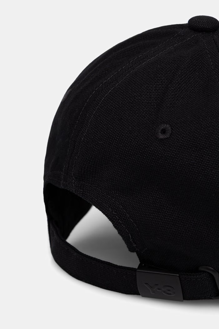 Akcesoria Y-3 LOGO CAP czapka bejsbolówka bawełniana męska KT0567 czarny