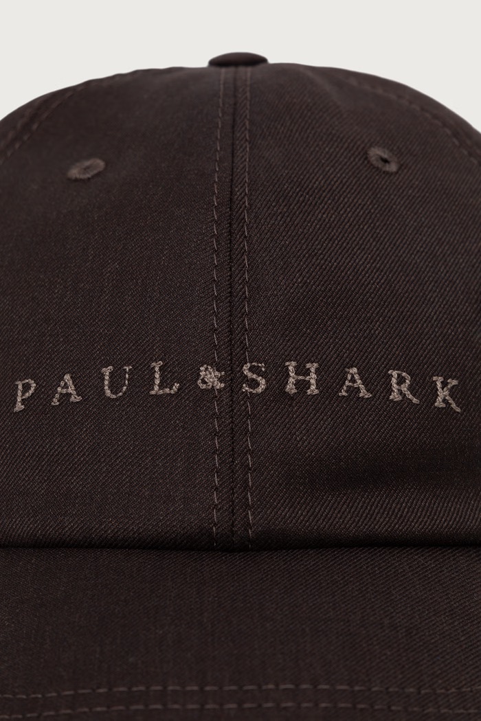 Paul&Shark Czapka bejsbolówka męska wełniana 16317103 brązowy AW26