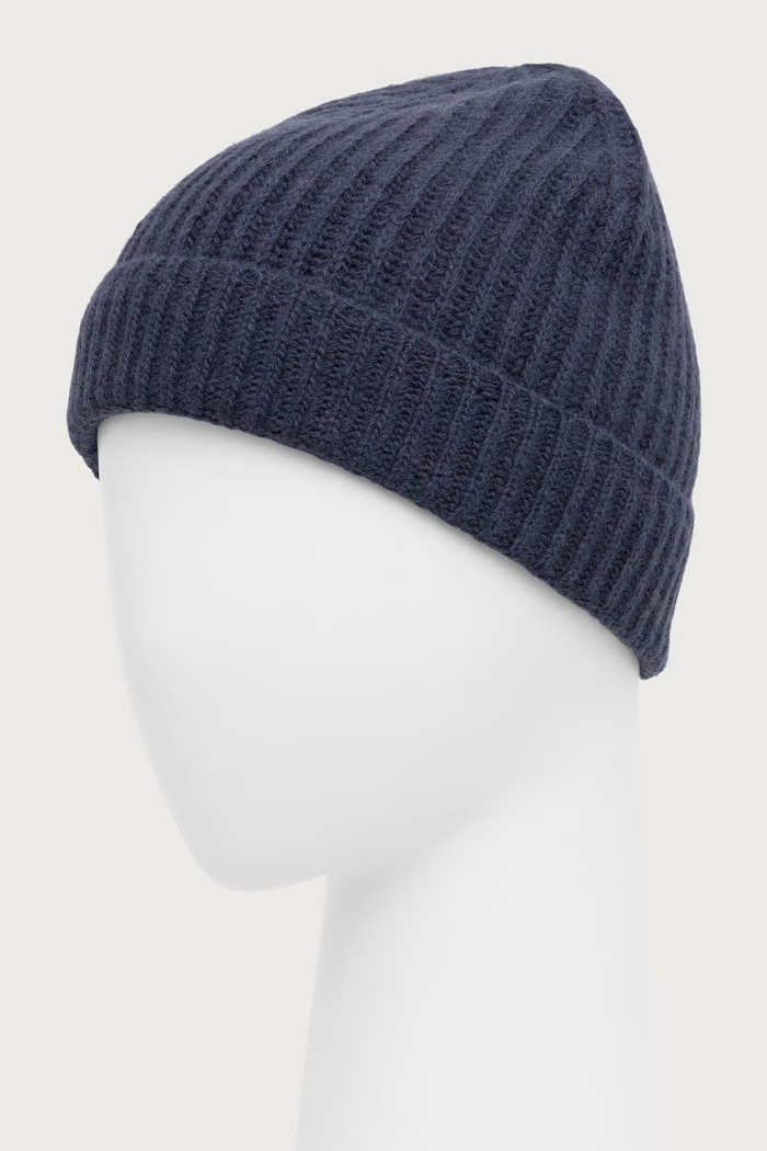 United Colors of Benetton Czapka beanie damska wełniana 63UWVA00F granatowy AW26