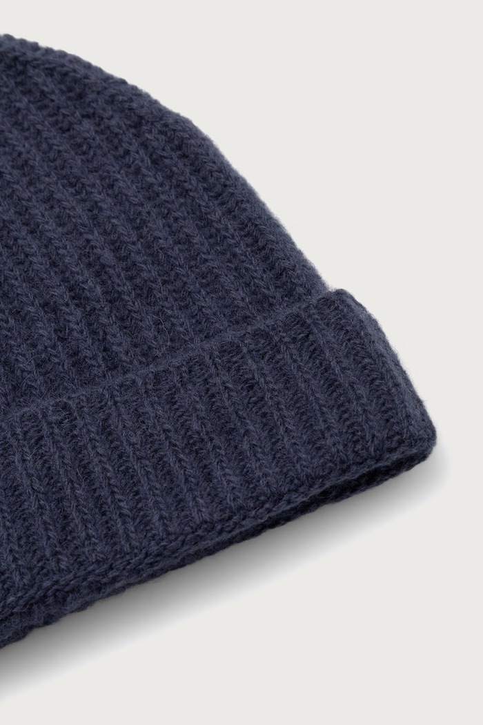 Akcesoria United Colors of Benetton Czapka beanie damska wełniana 63UWVA00F granatowy
