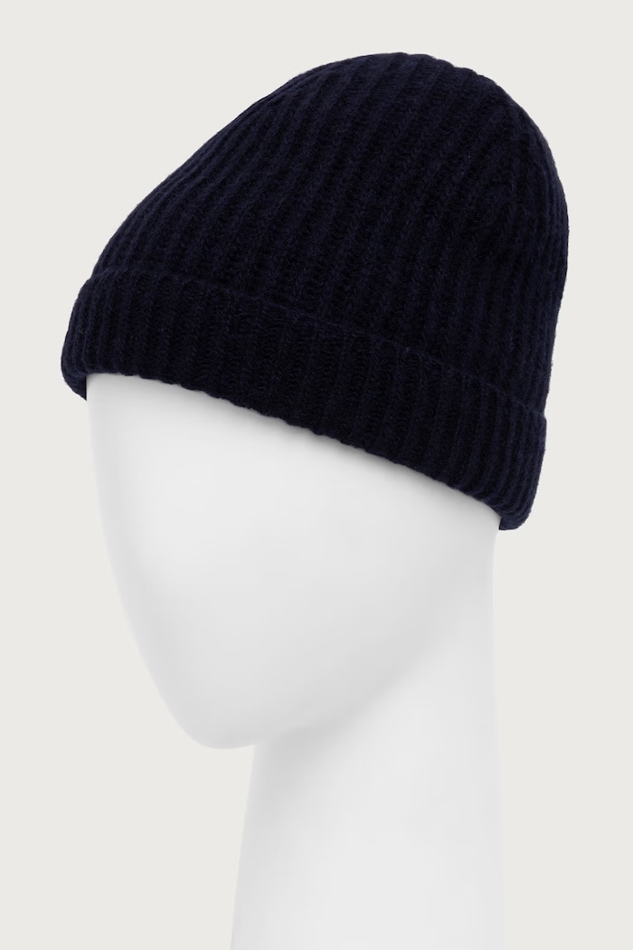 United Colors of Benetton Beanie kapa od vune 63UWVA00F mornarsko plava AW26