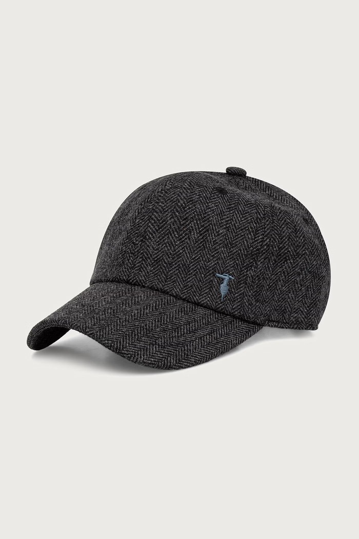 Trussardi Czapka z daszkiem męska z dodatkiem wełny szary E008C100029N