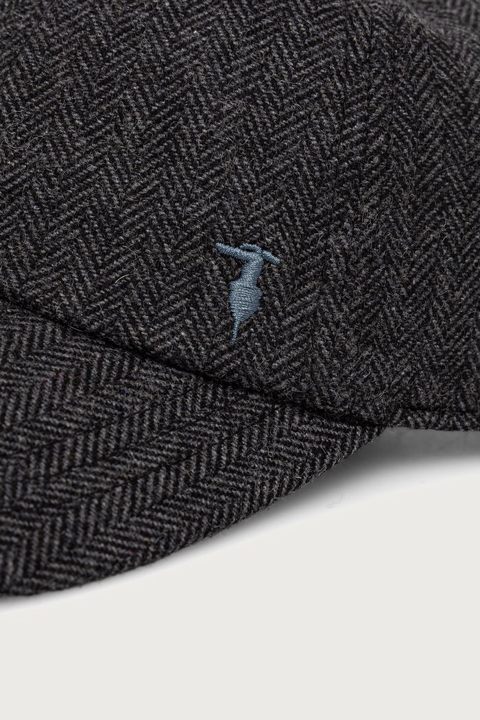 Trussardi Czapka z daszkiem męska z dodatkiem wełny E008C100029N szary AW26