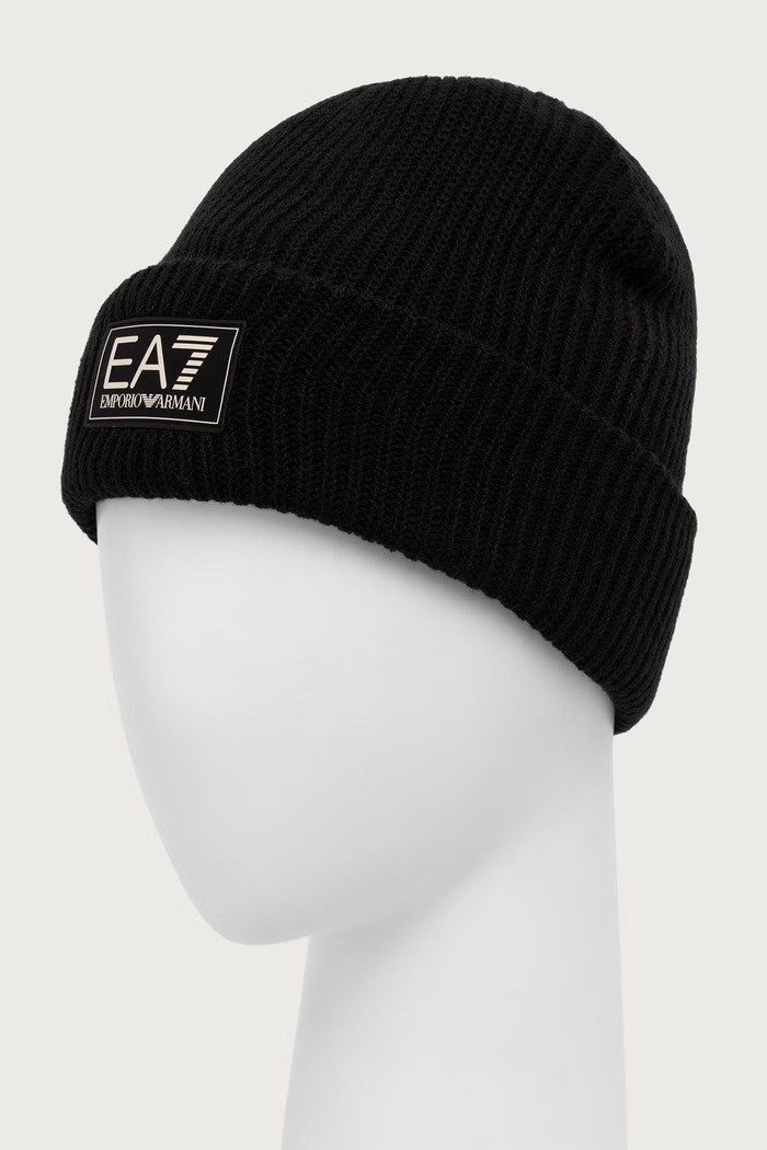 EA7 Emporio Armani Czapka beanie męska AF27855.7M002724 czarny AW26