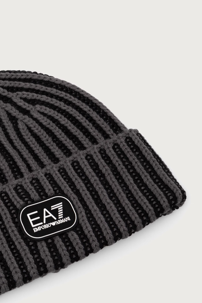 Akcesoria EA7 Emporio Armani Czapka beanie męska z wełną AF29554.7M002725 szary