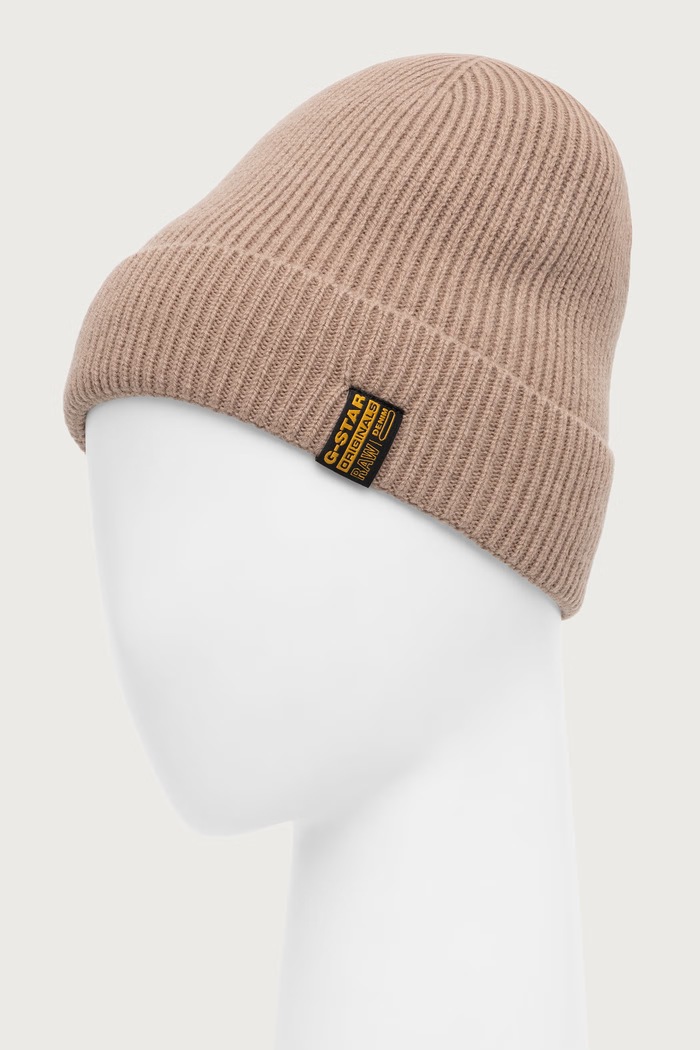 G-Star Czapka męska wełniana Premium wool D29581.D770 brązowy AW26