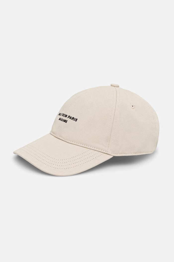 Drôle de Monsieur Slogan czapka z daszkiem bawełniana męska beżowy L.CP207.CO138