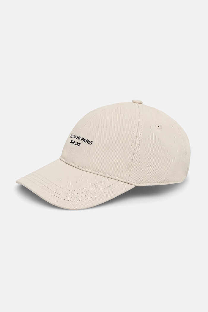 Drôle de Monsieur Slogan czapka z daszkiem bawełniana męska beżowy L.CP207.CO138