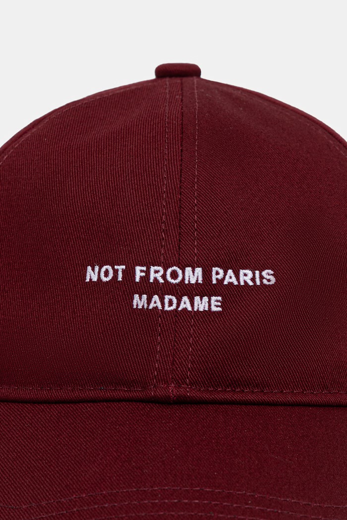 Drôle de Monsieur Slogan czapka z daszkiem bawełniana męska L.CP207.CO138 bordowy AW26