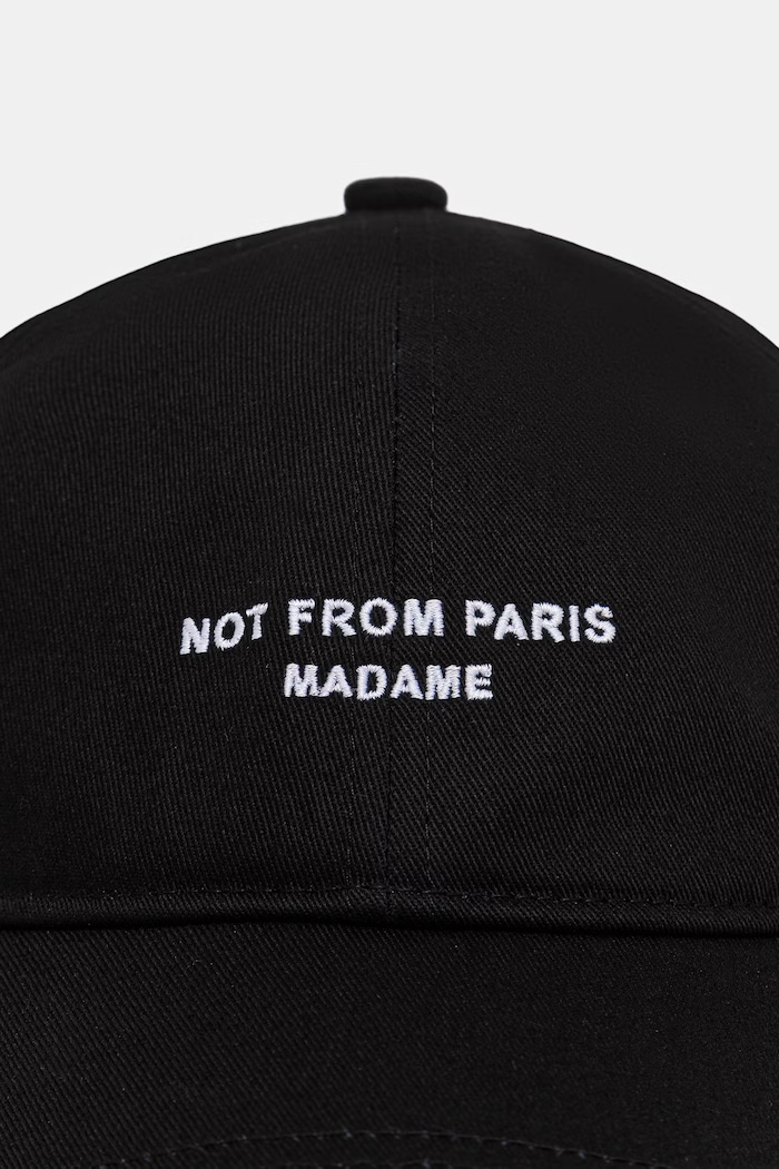 Drôle de Monsieur Slogan czapka z daszkiem bawełniana męska L.CP207.CO138 czarny AW26