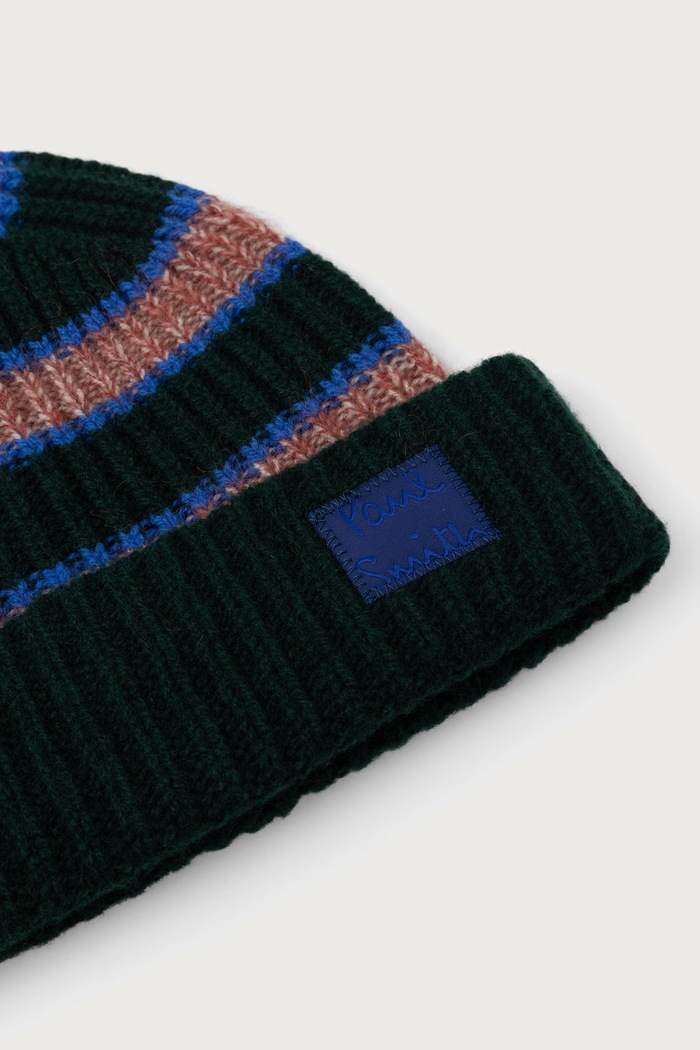 Akcesoria Paul Smith Czapka beanie męska z wełną M1A.383MK.W300 zielony