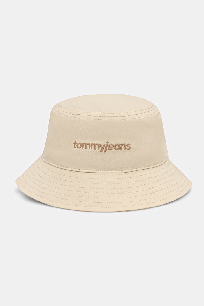 Tommy Jeans bucket klobouk pánský bavlněný béžová AM0AM14706